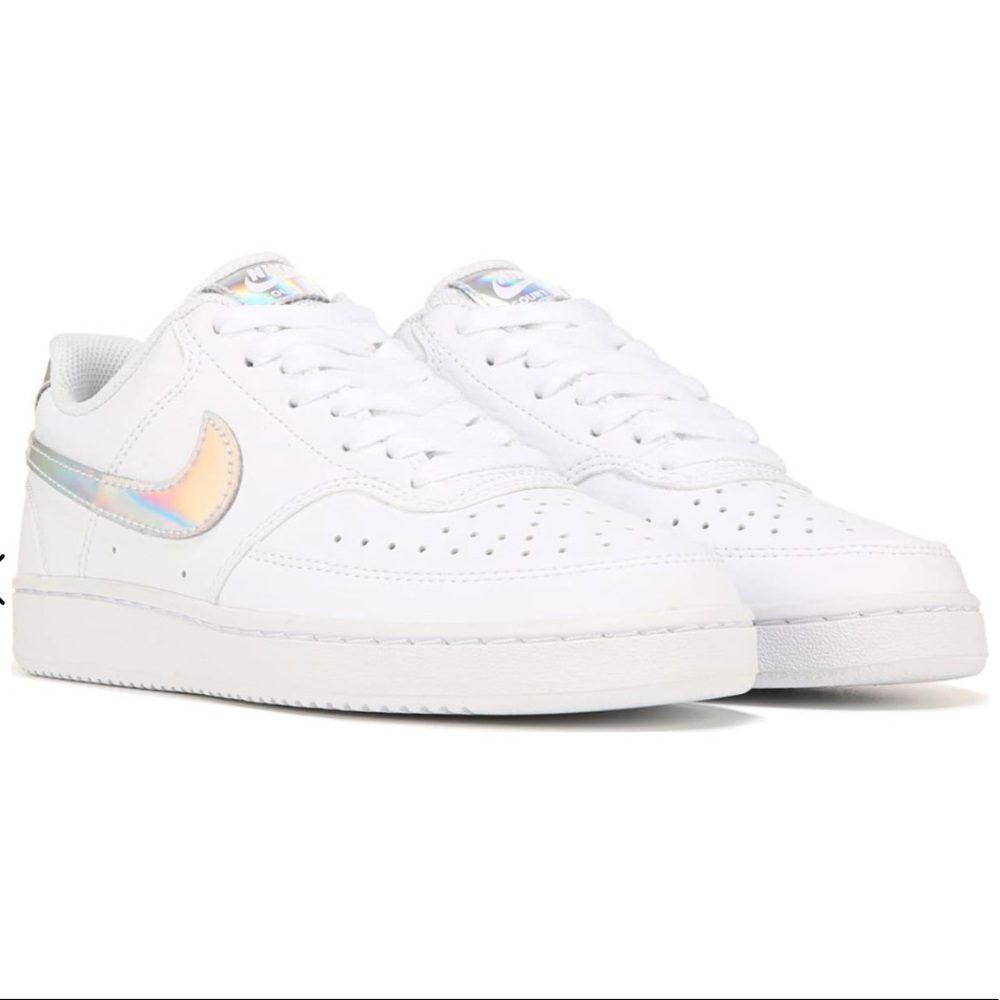 Nike Women's White and Silver Sneakers